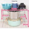 Food Preparation Tray,Stackable Vegetable Fruit Preparation Plate,Multi-Layer Kitchen Rack,Hot Pot Food Prep Tray RackKitchen Sundries Rack(41X 22 X 30cm) view 2