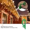 Glomora 100pcs Christmas Lights Gutter Clips, Reusable Waterproof Frostproof Plastic Gutter Clips String Light Hooks, for Christmas Decoration String Lights Outdoor (Grass Green) view 4