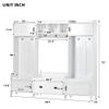 Knocbel Modern 4-in-1 Hall Tree with Storage Drawer, Multi Function Coat Rack with 7 Metal Hooks, Shoe Bench Storage Cabinets Organizer with Shelves, 15" D x 78.7" W x 72" H White view 2