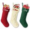 Bianspz Personalized Christmas Stockings 3 Pack, Custom Christmas Stockings with Names, 18 Large Knitted Xmas Stocking for Family Kids, Fireplace Hanging Holiday Christmas Party Decoration view 1