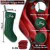 Bianspz Personalized Christmas Stockings 3 Pack, Custom Christmas Stockings with Names, 18 Large Knitted Xmas Stocking for Family Kids, Fireplace Hanging Holiday Christmas Party Decoration view 4