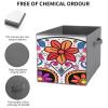 KLSVTMEA Multi Use Organizer Bins, Sugar Skull Printed Storage Bins, Foldable Storage Baskets Are Suitable For Bedrooms, Offices, And Cars view 3