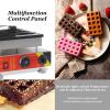 6Pcs Nonstick 1650W 1750W Electric Waffle Machine, 110V/220V Stainless Steel Makes Waffles, Time and Temperature Controls,200V view 3
