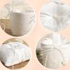 belupai Cute Wedding Flower Basket with Bow, Rings Bearer Pillow with Lace and Bow,White Flower Girl Basket and Rings Bearer Pillow Set for Wedding Ceremony Proposal Anniversary view 4
