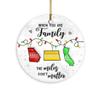 Family Christmas Ornaments 2024 - When You're Family, Miles Don't Matter - 3D Inflated Effect Ornament - Long Distance Gift - Moving Away Gifts for Sister, Siblings - Custom State to State Ornament view 1