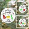 Family Christmas Ornaments 2024 - When You're Family, Miles Don't Matter - 3D Inflated Effect Ornament - Long Distance Gift - Moving Away Gifts for Sister, Siblings - Custom State to State Ornament view 2