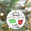 Family Christmas Ornaments 2024 - When You're Family, Miles Don't Matter - 3D Inflated Effect Ornament - Long Distance Gift - Moving Away Gifts for Sister, Siblings - Custom State to State Ornament view 4