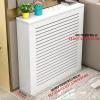 YUGXTH Radiator Cover, PVC Heating Cover Cabinet, White Radiator Cover Heating Cabinet Shelf, Modern Radiator Cover Grill Shelf Cabinet, Shielding Storage Design(L80xH80xW20cm) view 2