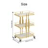 SLGGPJBU Trolley 3 Tier Beauty Storage Cart Rolling Utility Cart for Salon Home Hotel Space Saving Imitation Marble Shelves view 3