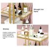 SLGGPJBU Trolley 3 Tier Beauty Storage Cart Rolling Utility Cart for Salon Home Hotel Space Saving Imitation Marble Shelves view 4