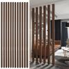 MOIUBYW 4/6/8/10/12 Pack Wall Partition Room Divider Floor to Ceiling Wooden Slats Height 3.9-7.8ft Freestanding Modern Wall Post Partition for Entrance Restaurant Office Decor Column Tall Privacy(12P view 1