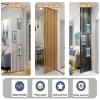 MOIUBYW 4/6/8/10/12 Pack Wall Partition Room Divider Floor to Ceiling Wooden Slats Height 3.9-7.8ft Freestanding Modern Wall Post Partition for Entrance Restaurant Office Decor Column Tall Privacy(12P view 2