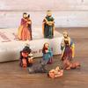 3-Inch Christmas Nativity Scene Classic Manger Set Resin Figurines Baby Jesus - 8 Piece Renaissance Collection Religious Gift Decor view 2