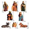 3-Inch Christmas Nativity Scene Classic Manger Set Resin Figurines Baby Jesus - 8 Piece Renaissance Collection Religious Gift Decor view 4