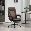 Executive Office Chair with Footrest, Large and Tall Ergonomic Chair, Height-Adjustable Reclining Swivel Office Chair (Brown) view 1