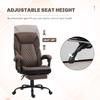 Executive Office Chair with Footrest, Large and Tall Ergonomic Chair, Height-Adjustable Reclining Swivel Office Chair (Brown) view 4