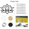 Lotus Flower Metal Wall Art, Lotus Flower Wall Decor, Flower Metal Wall, Yoga Wall Art, Mandala Wall Art, Meditation Decor, Spiritual Decor, Home Wall Decor (Black, 48"x35"|121x89cm, Metal Wall Art) view 4
