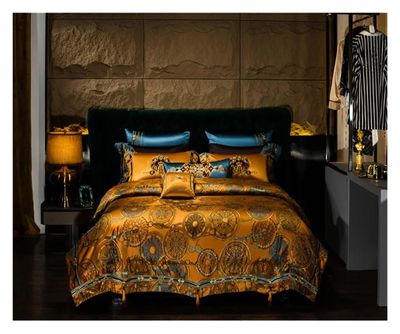 Egyptian Cotton Bedding Set Luxury Jacquard Duvet Cover Set Super King Queen Quilt Cover Bedsheet Pillowcase 4pcs,Bed