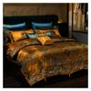 Egyptian Cotton Bedding Set Luxury Jacquard Duvet Cover Set Super King Queen Quilt Cover Bedsheet Pillowcase 4pcs,Bed view 2