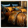 Egyptian Cotton Bedding Set Luxury Jacquard Duvet Cover Set Super King Queen Quilt Cover Bedsheet Pillowcase 4pcs,Bed view 4