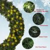 Glowing Petals Solar Extra Large Christmas Wreath 96 Inch Pre-Lit Solar 1000 Led Warm White Lights Holiday Artificial Decor Lighted Wreath Outdoor for Green Christmas Decorations 96Inch(9601) view 4