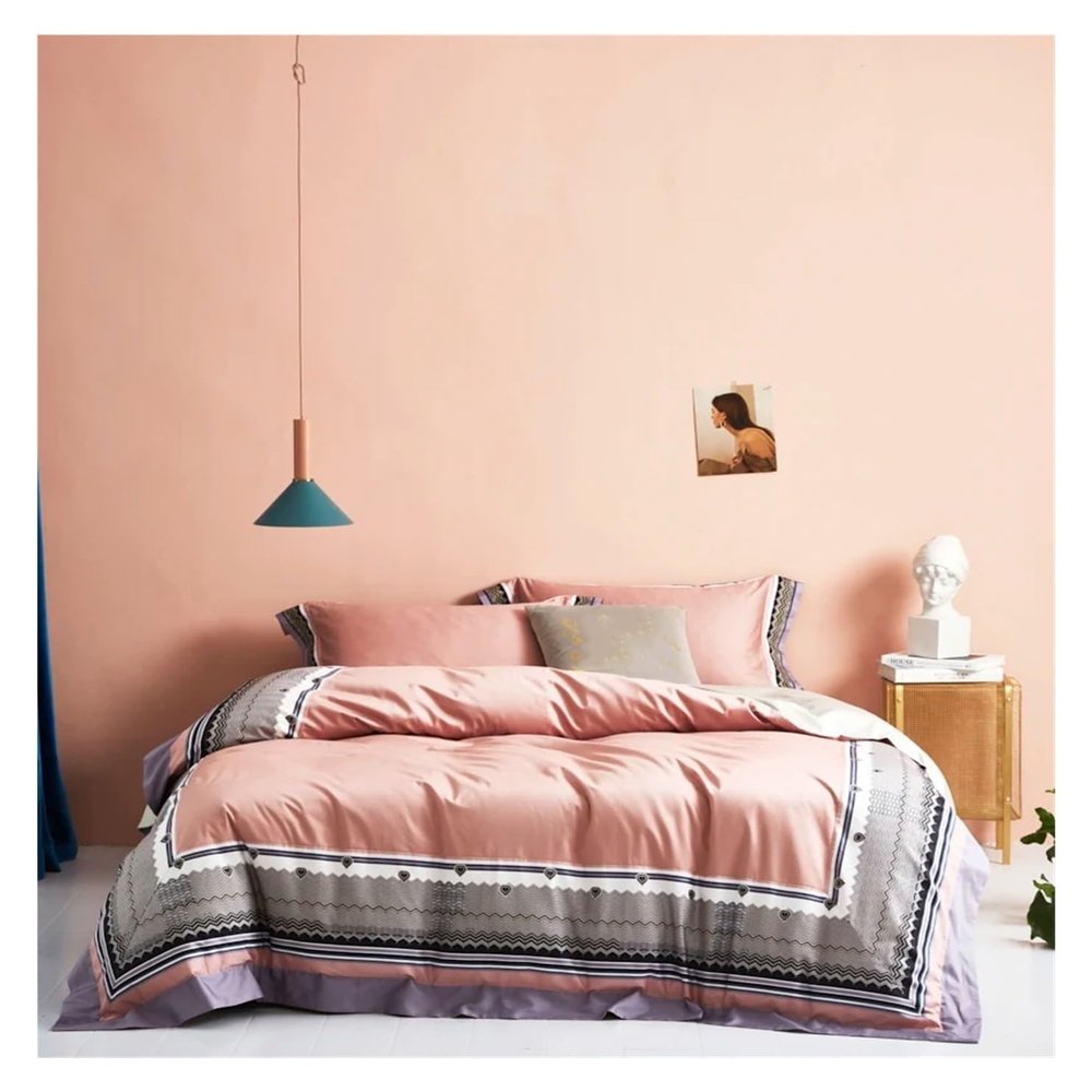 4Pieces Queen King Size Bedding Set 1000TC Egyptian Cotton Soft Bedsheet Set Duvet Cover Pillowcase,Bed