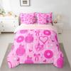 Feelyou Pink Western 7 Piece Bedding Set Queen Size Wild West Cowgirl Comforter Set with Sheets for Kids Adult Southwestern Bed in a Bag Farm Life Bed Set view 1