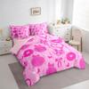 Feelyou Pink Western 7 Piece Bedding Set Queen Size Wild West Cowgirl Comforter Set with Sheets for Kids Adult Southwestern Bed in a Bag Farm Life Bed Set view 2