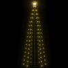 Christmas Cone Tree Warm White 100 LEDs Decoration 2x6 ft, Artificial Tree, Synthetic Christmas Tree, Easy Assembly, Realistic Look, Holiday Decor, Indoor Use view 2