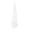 Slim Artificial Half Christmas Tree with Stand White 8 ft, Artificial Tree, Synthetic Christmas Tree, Easy Assembly, Realistic Look, Holiday Decor, Indoor Use view 3