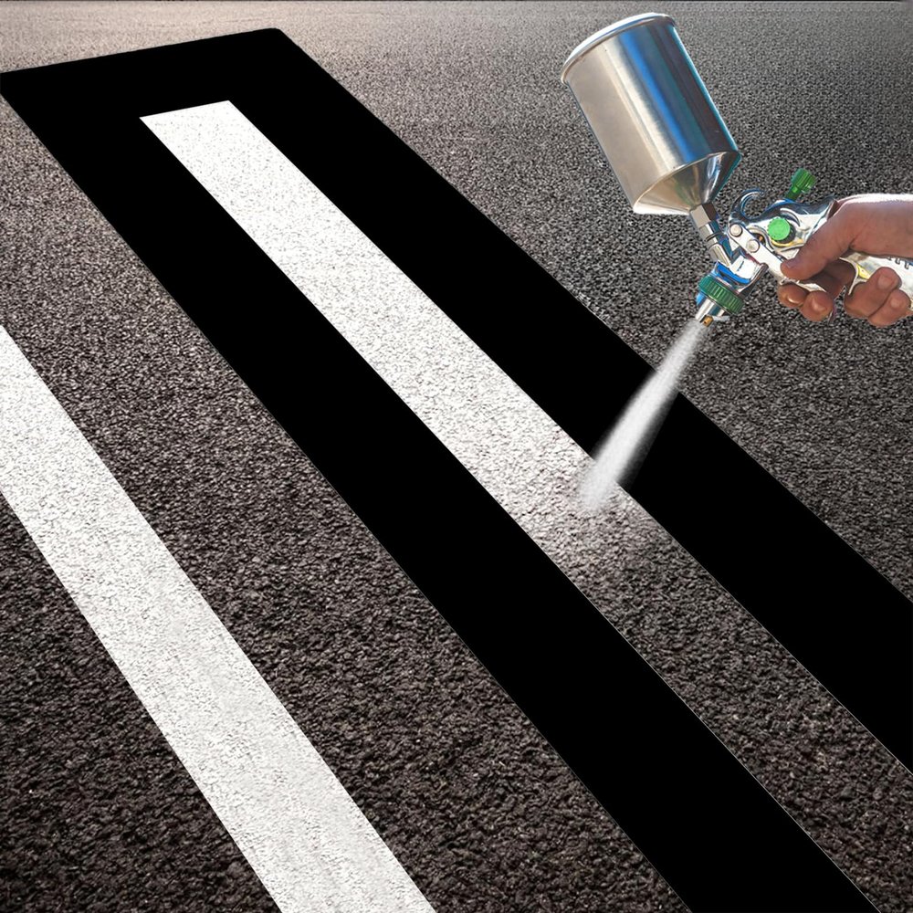 4 x 92 Inch Parking Lot Line Stencil, Foldable Pavement Straight Line