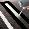 4 x 92 Inch Parking Lot Line Stencil, Foldable Pavement Straight Line view 1