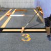 4 x 92 Inch Parking Lot Line Stencil, Foldable Pavement Straight Line view 3