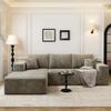 107.5" Cloud Modular Sectional Sofa Couch with L-Shape Chaise,Modern Minimalist Upholstered Couches for Living Room Bedroom,Deep Seat Corner CouchNo Assembly Required (Camel,Left Facing Chaise) view 3