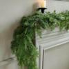 6.2FT Artificial Long Cedar Garlands, Real Touch Winter Norfolk Pine Garland Green Artificial Greenery Garland Artificail Pine Christmas Garland for Holiday Wall Indoor Outdoor (6.2FT) view 1