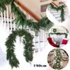 6.2FT Artificial Long Cedar Garlands, Real Touch Winter Norfolk Pine Garland Green Artificial Greenery Garland Artificail Pine Christmas Garland for Holiday Wall Indoor Outdoor (6.2FT) view 3