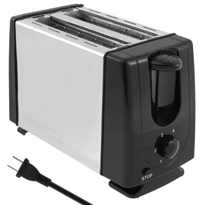2 Slice Toaster, 2 Slots Toaster with 6 Browning Levels and Pause Button Stainless Steel Breakfast Toaster for Toast Crumpets Small Breads