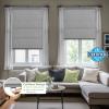 MiLin Blackout Roman Shades for Indoor Windows - Room Darkening Outside Mount Fabric Roman Shades for Windows, Thermal Insulated Roman Blinds (Blackout-Slate Gray, 54" W x 70" H) view 3