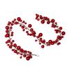 5.9Ft Red Christmas Ball Garland, Shiny Ornament Ball Garland for Xmas Tree, Wedding and Holiday Decor, Vibrant Red Decoration for Mantels, Staircases, and Centerpieces view 1