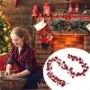 5.9Ft Red Christmas Ball Garland, Shiny Ornament Ball Garland for Xmas Tree, Wedding and Holiday Decor, Vibrant Red Decoration for Mantels, Staircases, and Centerpieces view 4