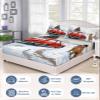 3 Piece King Fitted Sheet Set Christmas Trees Red Truck Winter Snow Golden Retriever Dog, Deep Pocket Up to 16", Soft Elastic Bed Sheets and Pillow Cases Secure Fit view 2