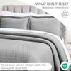 Superior 3 Piece Cotton Bedspread Set, Home Bed Decor, Decorative Bed Spread, 2 Pillow Shams, Medium Weight Blanket, Matelasse Coverlet, Bedding Essentials, Calvert Collection, California King, Grey view 4