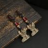Piegricdiat Feng Shui Gourd Keychain with Five Emperors Money Bring Good Luck and Wealth,home Office Other Scenes and Gifting - view 3