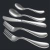Danialli Matte Silverware Set, 18/10 Stainless Steel Satin Flatware, Modern Brushed Finish Cutlery, Dishwasher Safe & Durable, Built to Last (40-Piece, Marettimo) view 2