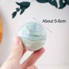 Natural Crystal Ball sub-Blue Pattern Ball Ornaments for Reiki Healing Divination Meditation Feng Shui Home Office Decor Crystal Gift,1.97in(5cm) view 2