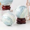 Natural Crystal Ball sub-Blue Pattern Ball Ornaments for Reiki Healing Divination Meditation Feng Shui Home Office Decor Crystal Gift,1.97in(5cm) view 3