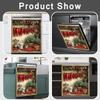 Country Retro Kitchen Shelves Dishwasher Door Panel Decal, Peppers Fridge Cover Panel Refrigerator Sticker, Tomatoes Vinyl Decal for Dishwasher Cover (23" x 26" Ordinary) view 3