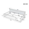 Merax Twin XL Size Floor Bed with Storage Cabinets and USB Ports, White Wooden Bed Frame with Fence view 2
