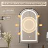 Etemnozon Arched Medicine Cabinet with Light,Recessed Lighted Led Medicine Cabinet Mirror with Storage for Bathroom,Stainless Steel Metal Framed Rectangular Bathroom Cabinet with Mirror 20x36'' view 4