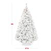 Best Choice Products Pre-Lit White Christmas Tree, 9ft Artificial Snow Flocked Full Fir Tree, Holiday Decoration w/ 900 Lights, 2,094 Branch Tips view 2
